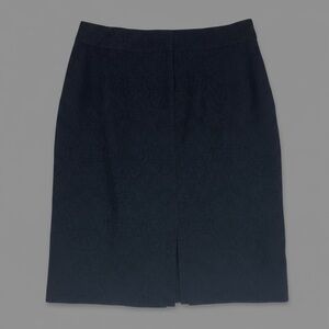 Vintage Black Jacquard Pencil Skirt Women’s 6 USA 🇺🇸Corpcore Academia Secretary